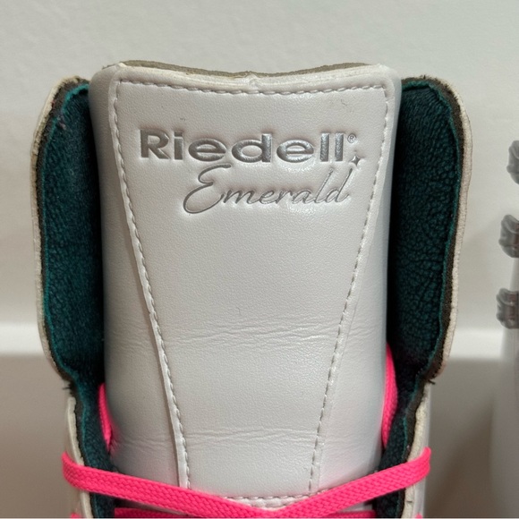 Riedell Emerald Model 119W Ladies Womens White Figure Ice Skates Size 7.5 - Picture 3 of 12